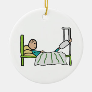 Adorno De Cerámica Cama de hospital