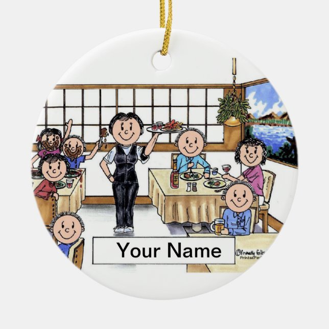 Adorno De Cerámica Camarera (Frente)