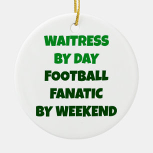 Adorno De Cerámica Camarera por día Fanático de fútbol por fin de sem