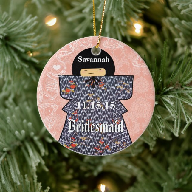 Adorno De Cerámica Cambios rosas en los regalos de las damas de kimon (Árbol)