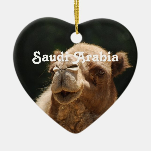 Adorno De Cerámica Camello de Arabia Saudita (Frente)