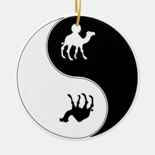 Adorno De Cerámica Camello de Ying Yang