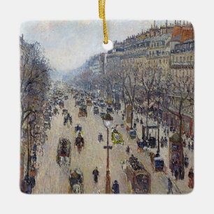 Adorno De Cerámica Camille Pissarro - Boulevard Montmartre, mañana