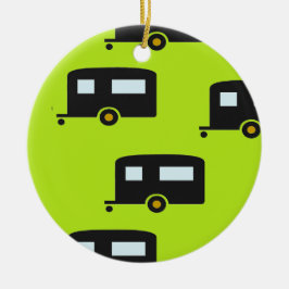 Adorno De Cerámica Caminando en verde