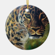 Caminando leopardo al atardecer