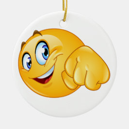 Adorno De Cerámica CAMINO A IR GANADOR Sonrisa Fist Bump