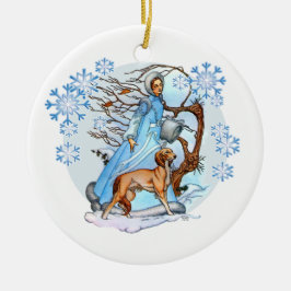 Adorno De Cerámica Camino de invierno