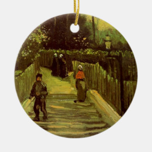 Adorno De Cerámica Camino Empinado en Montmartre por Vincent van Gogh