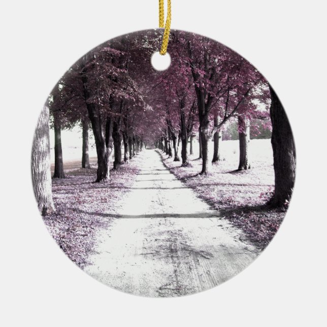 Adorno De Cerámica camino rosado de Forrest Gump (Frente)