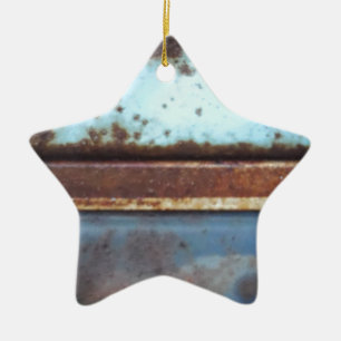 Adorno De Cerámica Camión oxidado azul y verde azulado