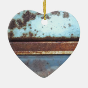 Adorno De Cerámica Camión oxidado azul y verde azulado