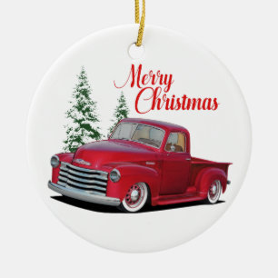 Adorno De Cerámica Camioneta pickup del día de fiesta