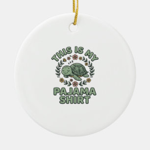 Adorno De Cerámica Camisa De Dormir De Tortuga Lindo Vintage Vector D
