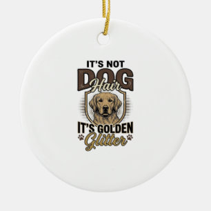 Adorno De Cerámica Camisa Divertida Vintage Pelo de Perro Retriever D