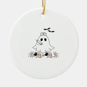 Adorno De Cerámica Camiseta clásica diseño de Halloween lindo fantasm