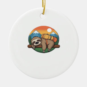 Adorno De Cerámica Camiseta clásica divertida de perezoso haciendo se