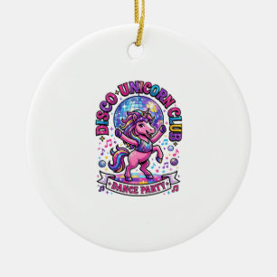 Adorno De Cerámica Camiseta comercial del club de unicornios disco Un