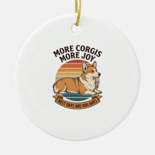 Adorno De Cerámica Camiseta de Amante de Corgi Grabado Vintage Cita d