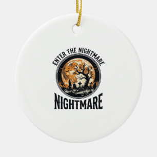 Adorno De Cerámica Camiseta de cementerio de Halloween con diseño vin