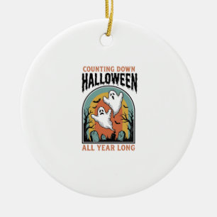 Adorno De Cerámica Camiseta de cuenta regresiva de Halloween Gráfico