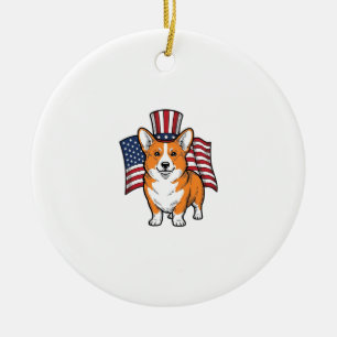 Adorno De Cerámica Camiseta de diseño de grabado vintage de Corgi pat