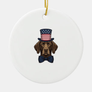 Adorno De Cerámica Camiseta de diseño de grabado vintage de perro pat