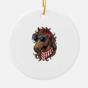 Adorno De Cerámica Camiseta de diseño vectorial de cabeza de caballo 