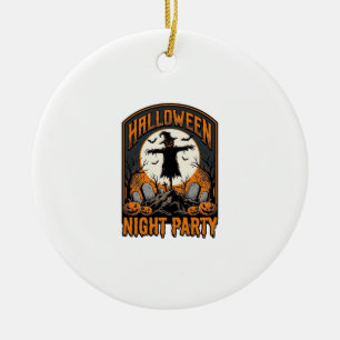 Adorno De Cerámica Camiseta de espantapájaros de Halloween Vintage fi