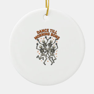 Adorno De Cerámica Camiseta de esqueleto bailando vintage hueso diver