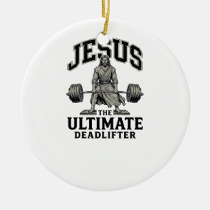 Adorno De Cerámica Camiseta de gimnasio vintage de Jesus Ultimate Dea