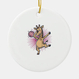 Adorno De Cerámica Camiseta de grabado vintage de bola de discoteca d