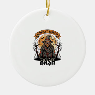 Adorno De Cerámica Camiseta de Halloween de Espantapájaros Grabado Vi