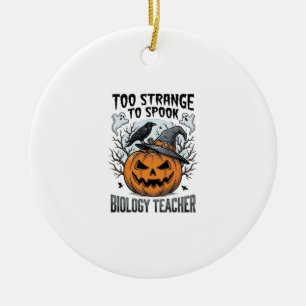 Adorno De Cerámica Camiseta de Halloween para profesor de biología Cu