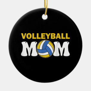Adorno De Cerámica Camiseta de madre de voleibol femenino divertida p