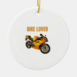 Adorno De Cerámica Camiseta de Motocicleta para Amante de Bicicletas