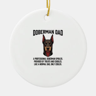 Adorno De Cerámica Camiseta de Papá Doberman Grabado Vintage Amante d