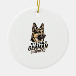 Adorno De Cerámica Camiseta de Pastor Alemán Grabado Vintage Amante d