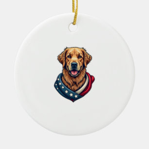 Adorno De Cerámica Camiseta de perro vintage de orgullo de Retriever
