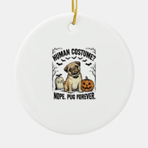 Adorno De Cerámica Camiseta de Pug de Halloween Ropa de Perro Diverti