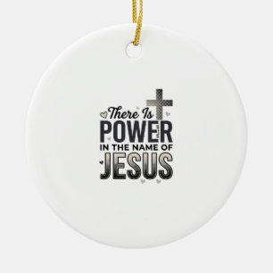 Adorno De Cerámica Camiseta de tipografía vintage religiosa Poder de