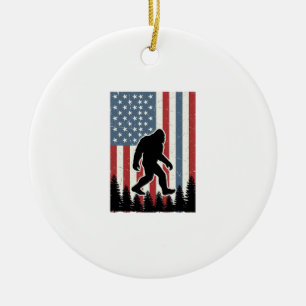 Adorno De Cerámica Camiseta de vector vintage de la bandera americana