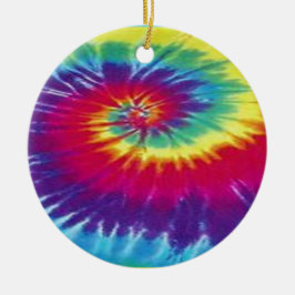 Adorno De Cerámica Camiseta del teñido anudado del Hippie