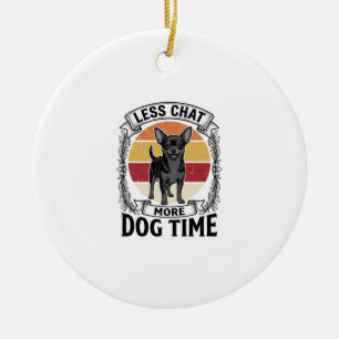 Adorno De Cerámica Camiseta divertida para amantes de perros Grabado 
