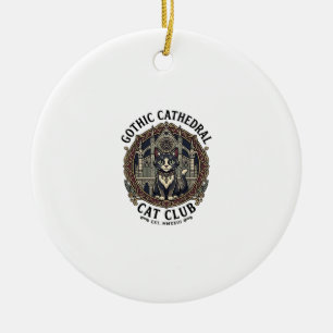 Adorno De Cerámica Camiseta gráfica de arte de gato de catedral gótic