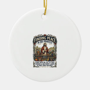 Adorno De Cerámica Camiseta gráfica de comida hecha a mano Jesus Farm