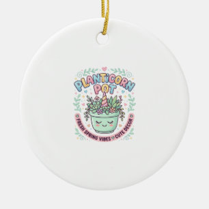 Adorno De Cerámica Camiseta gráfica de diseño gráfico de maceta Plant