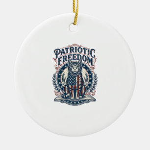 Adorno De Cerámica Camiseta gráfica vectorial de gato de granero patr
