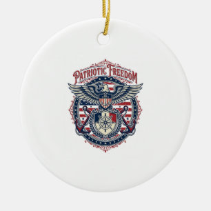 Adorno De Cerámica Camiseta gráfica vectorial prep de la costa patrió