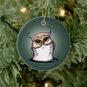 Adorno De Cerámica Camiseta KiniArt Owl