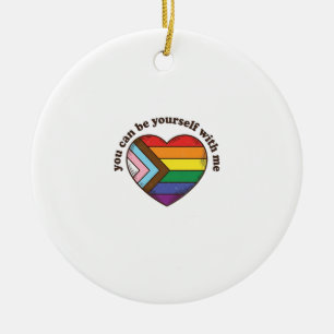 Adorno De Cerámica Camiseta Orgullo Corazón Puedes Ser Tú Mismo Conmi
